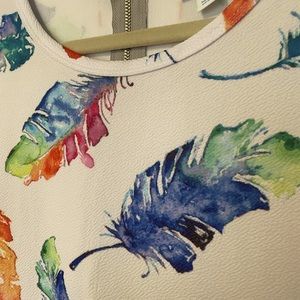 NWT. Lularoe Unicorn Feather Amelia Dress! Size Med